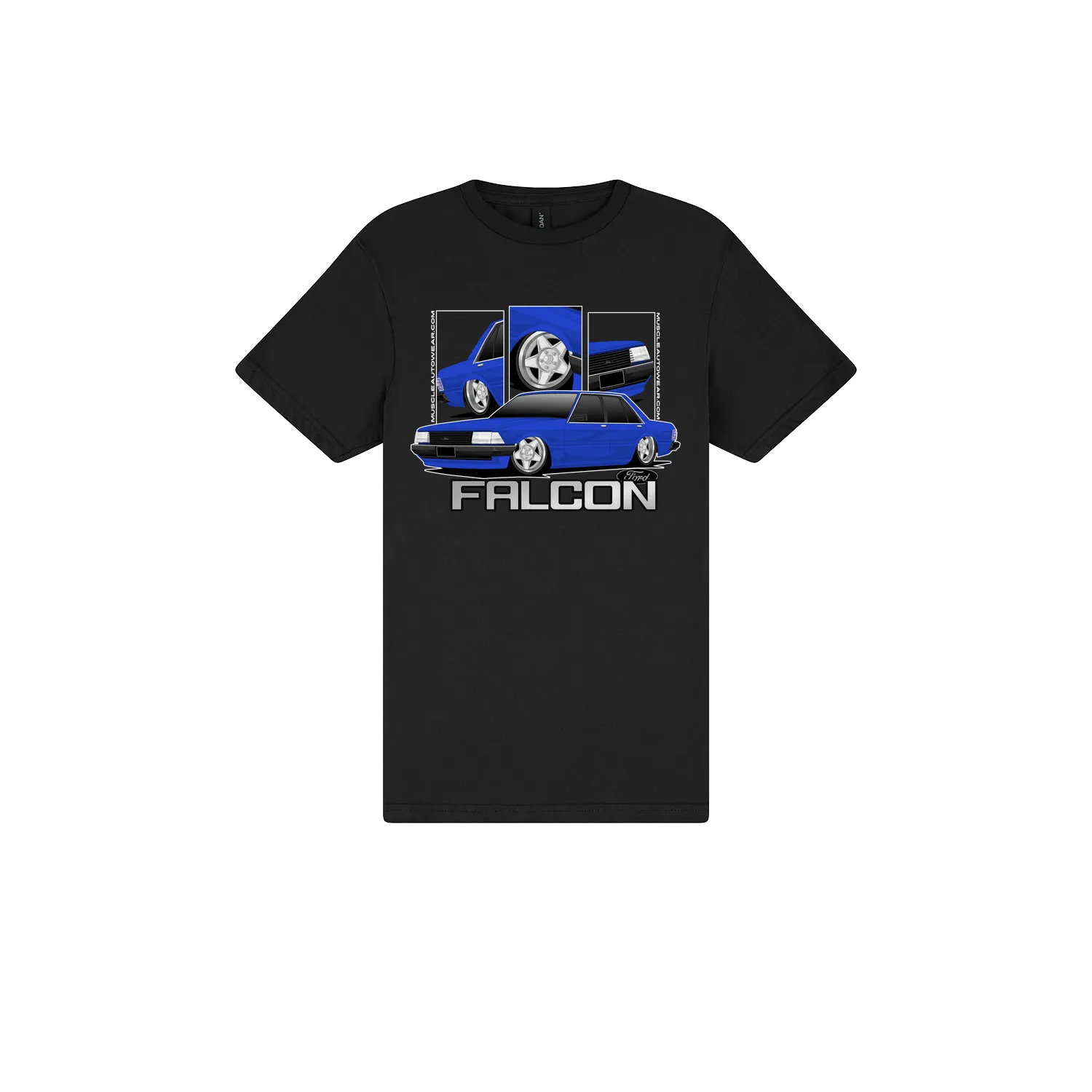 Black front flat lay