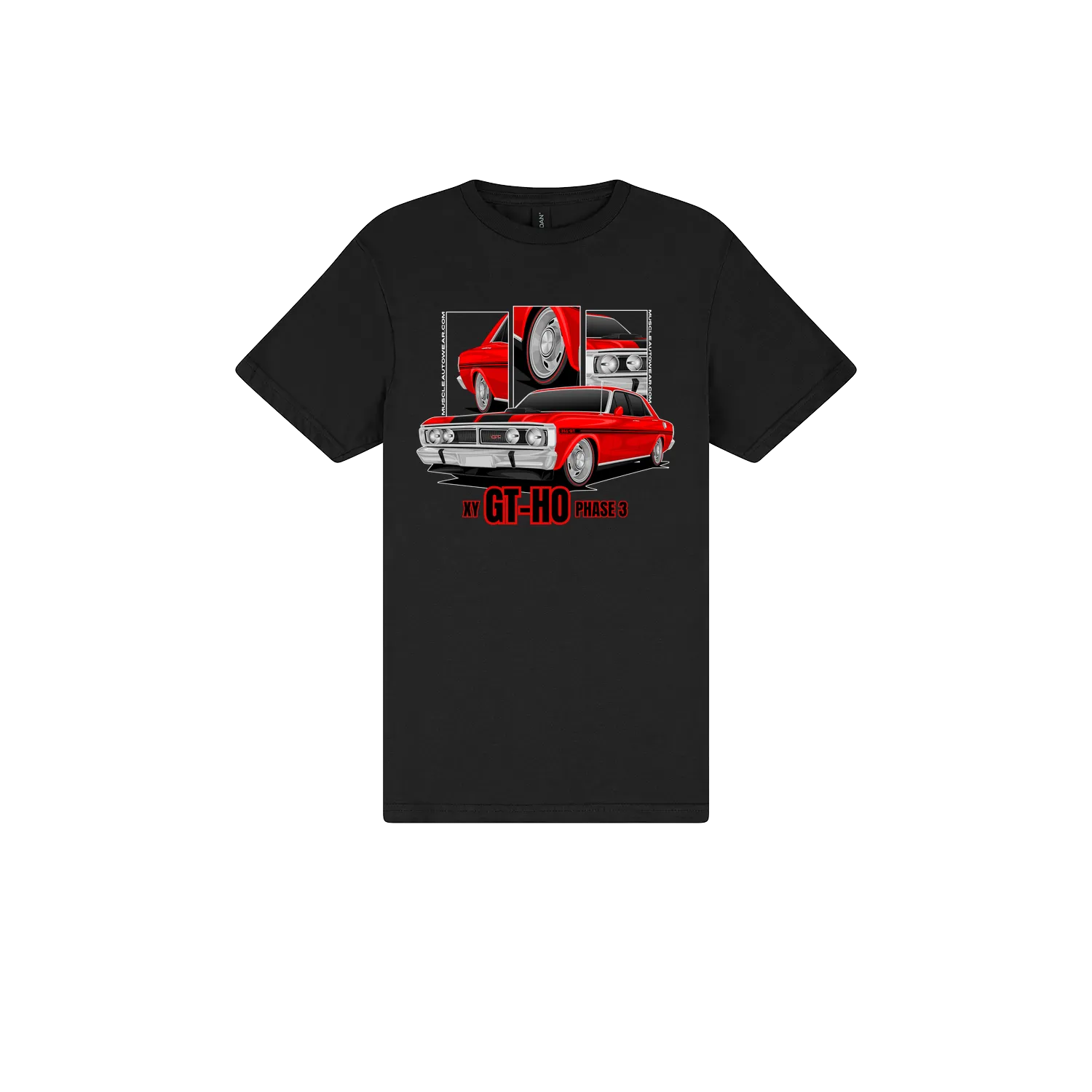 Black front flat lay