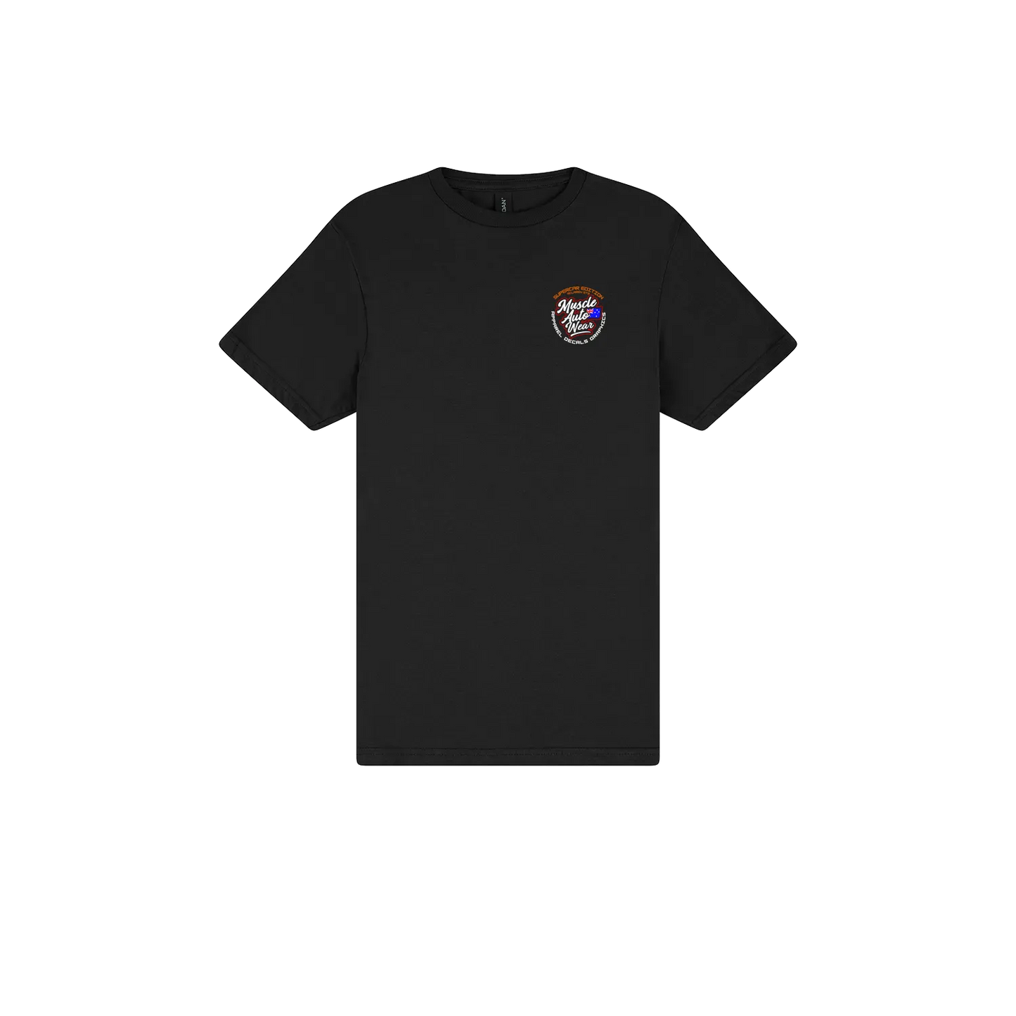 Black front flat lay