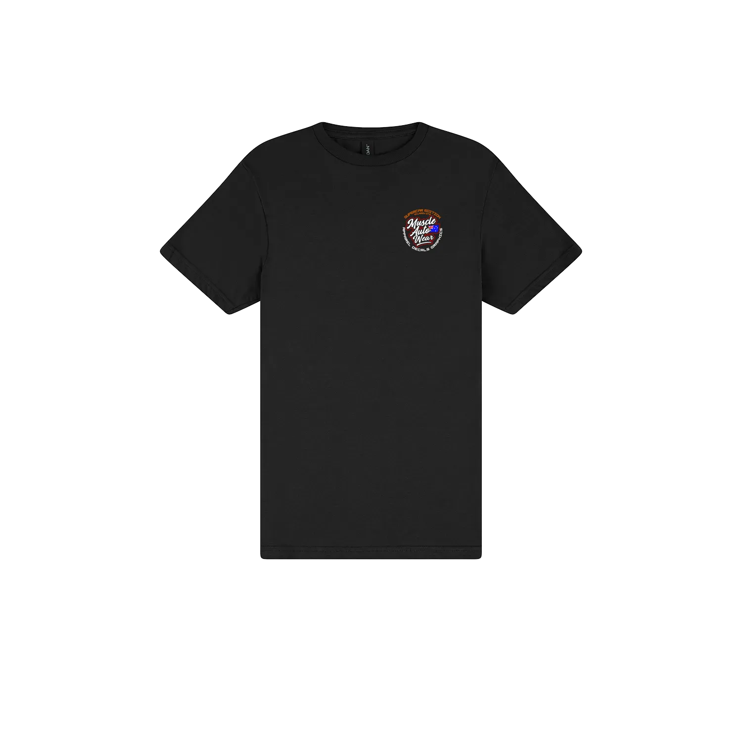 Black front flat lay