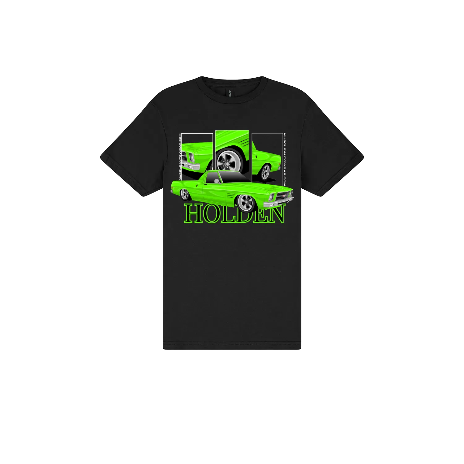 Black front flat lay