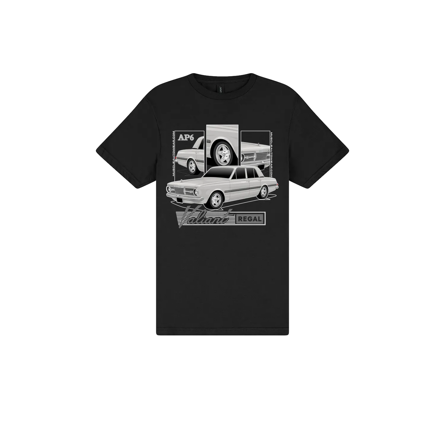 Black front flat lay