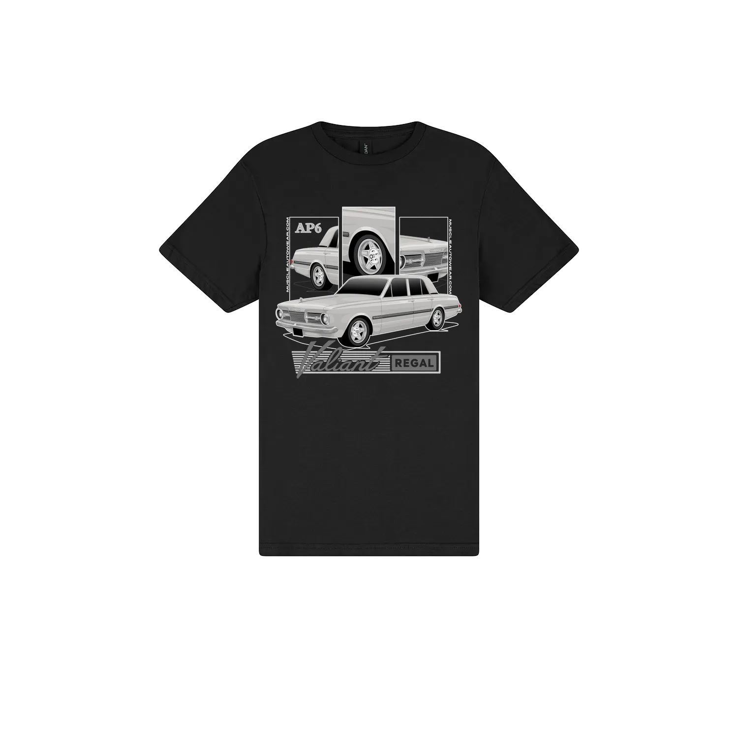 Black front flat lay