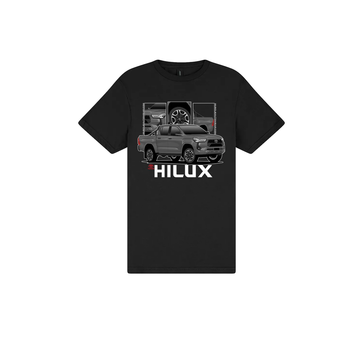 Black front flat lay