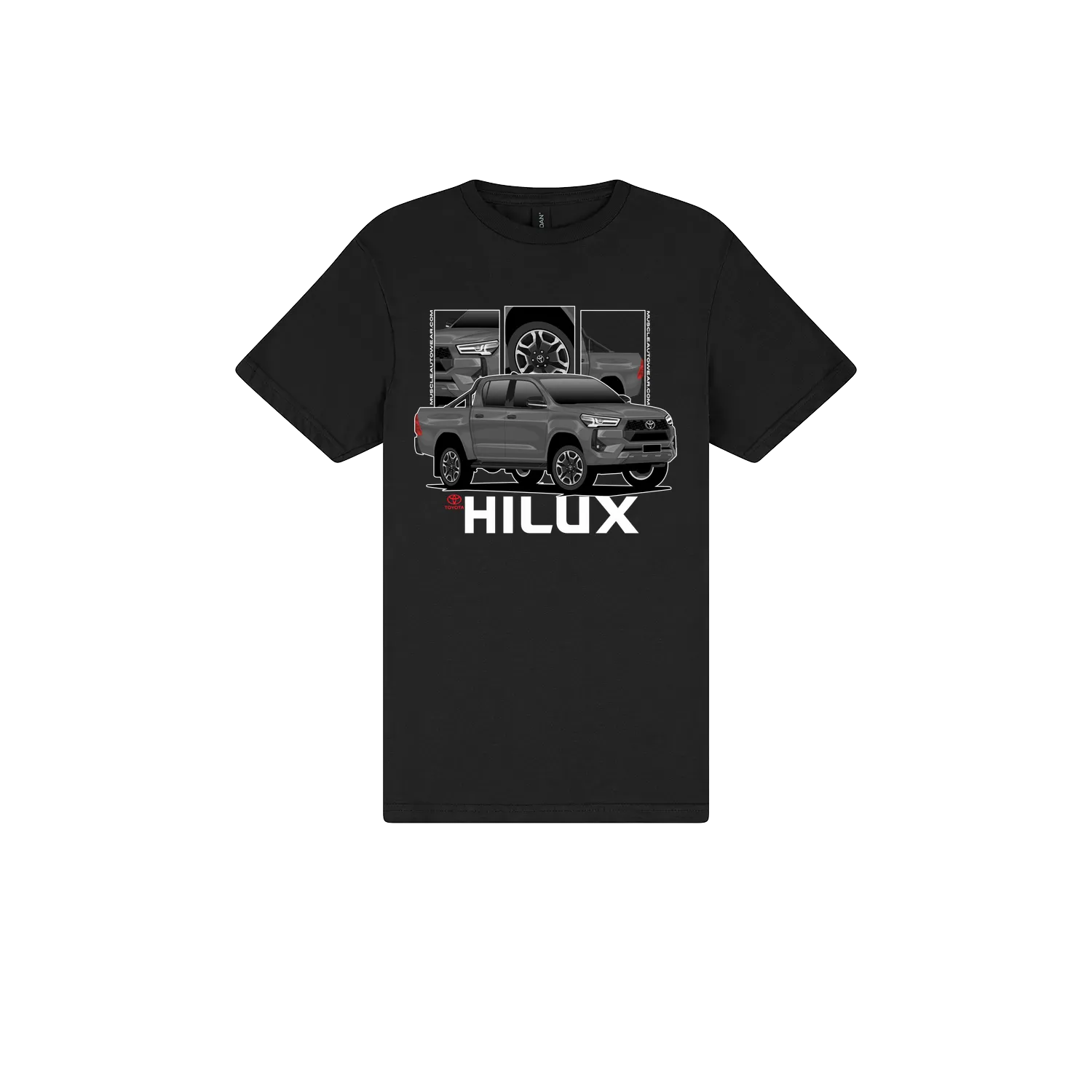 Black front flat lay