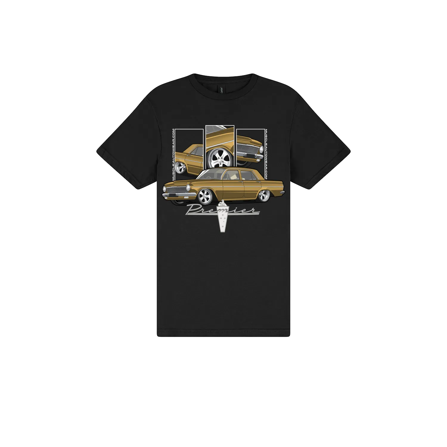 Black front flat lay