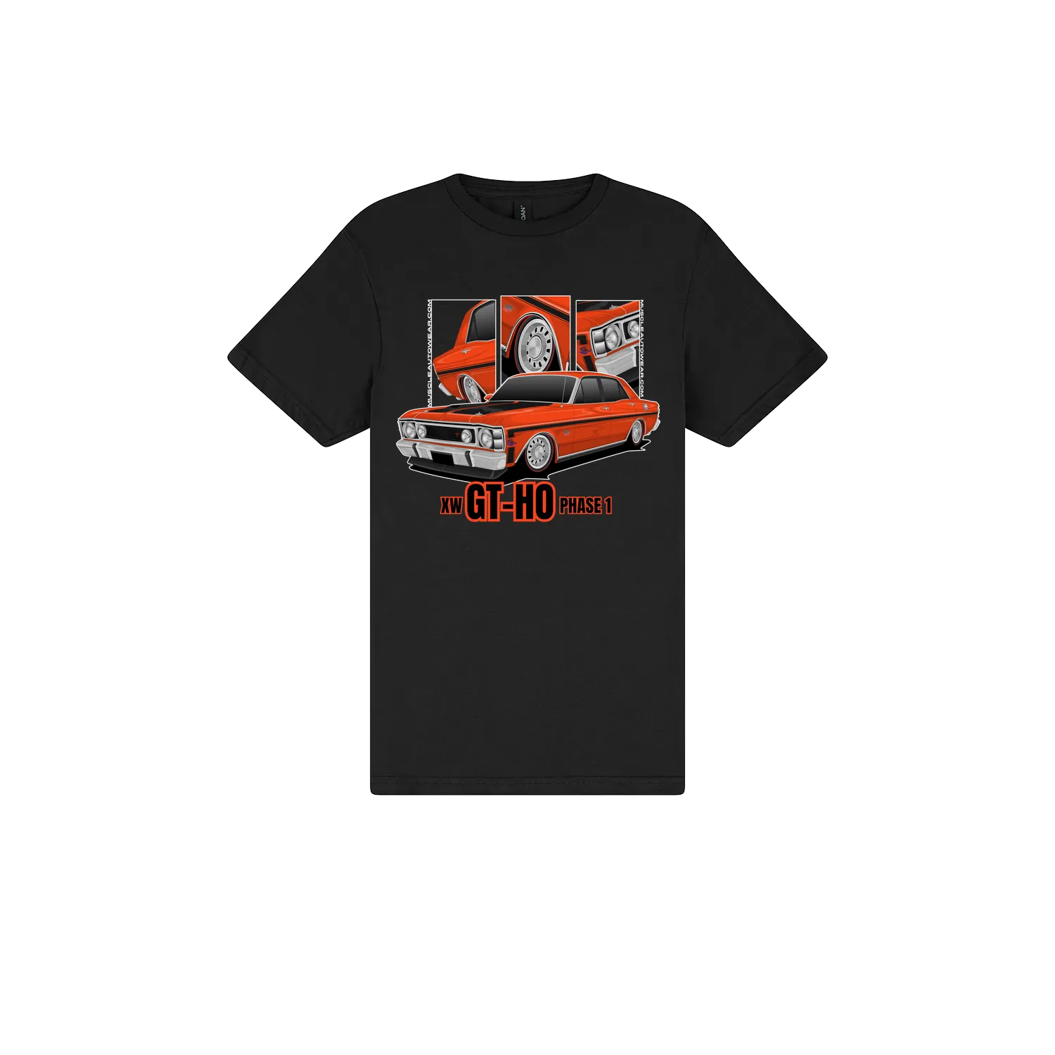 Black front flat lay