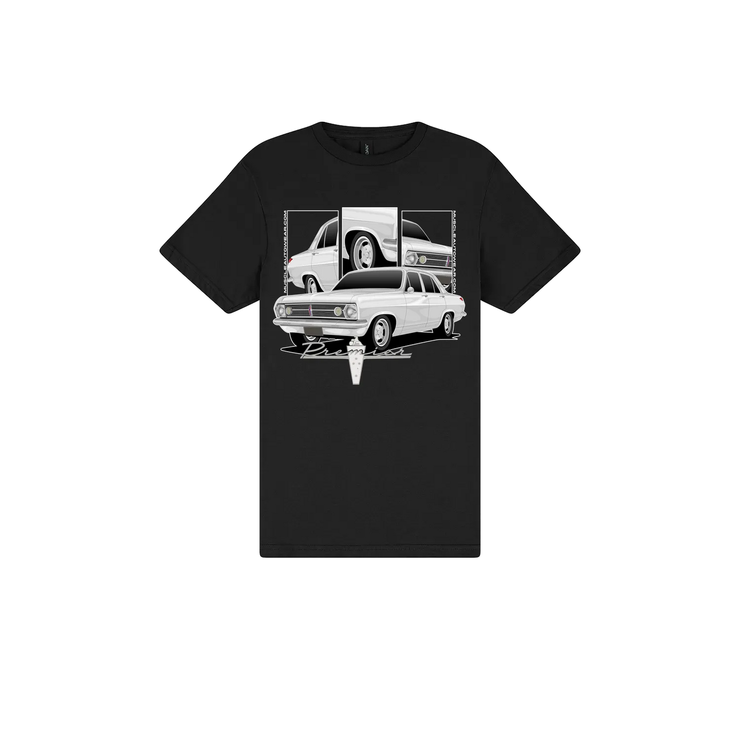 Black front flat lay