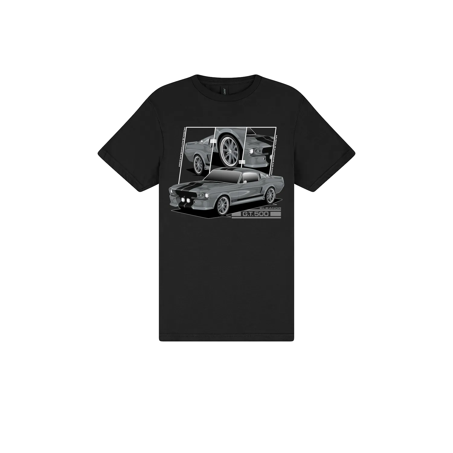 Black front flat lay