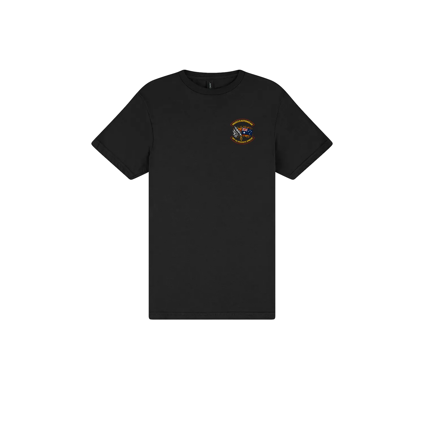 Black front flat lay