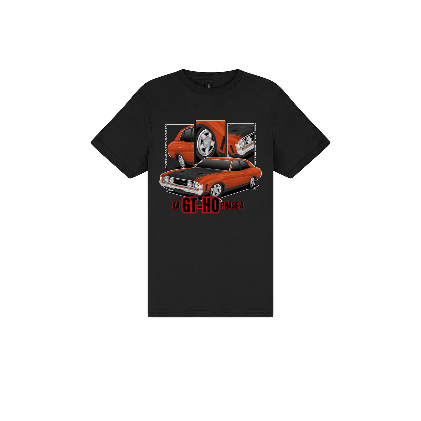 Black front flat lay