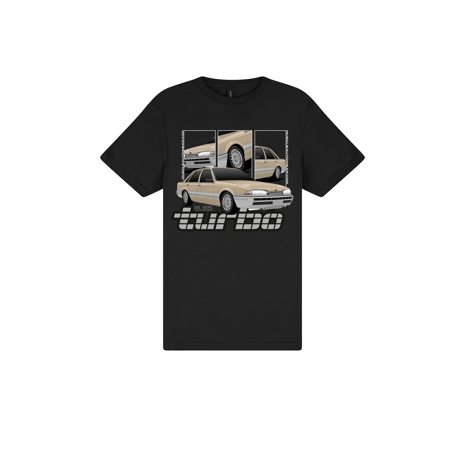 Black front flat lay