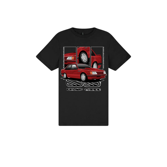 Black front flat lay