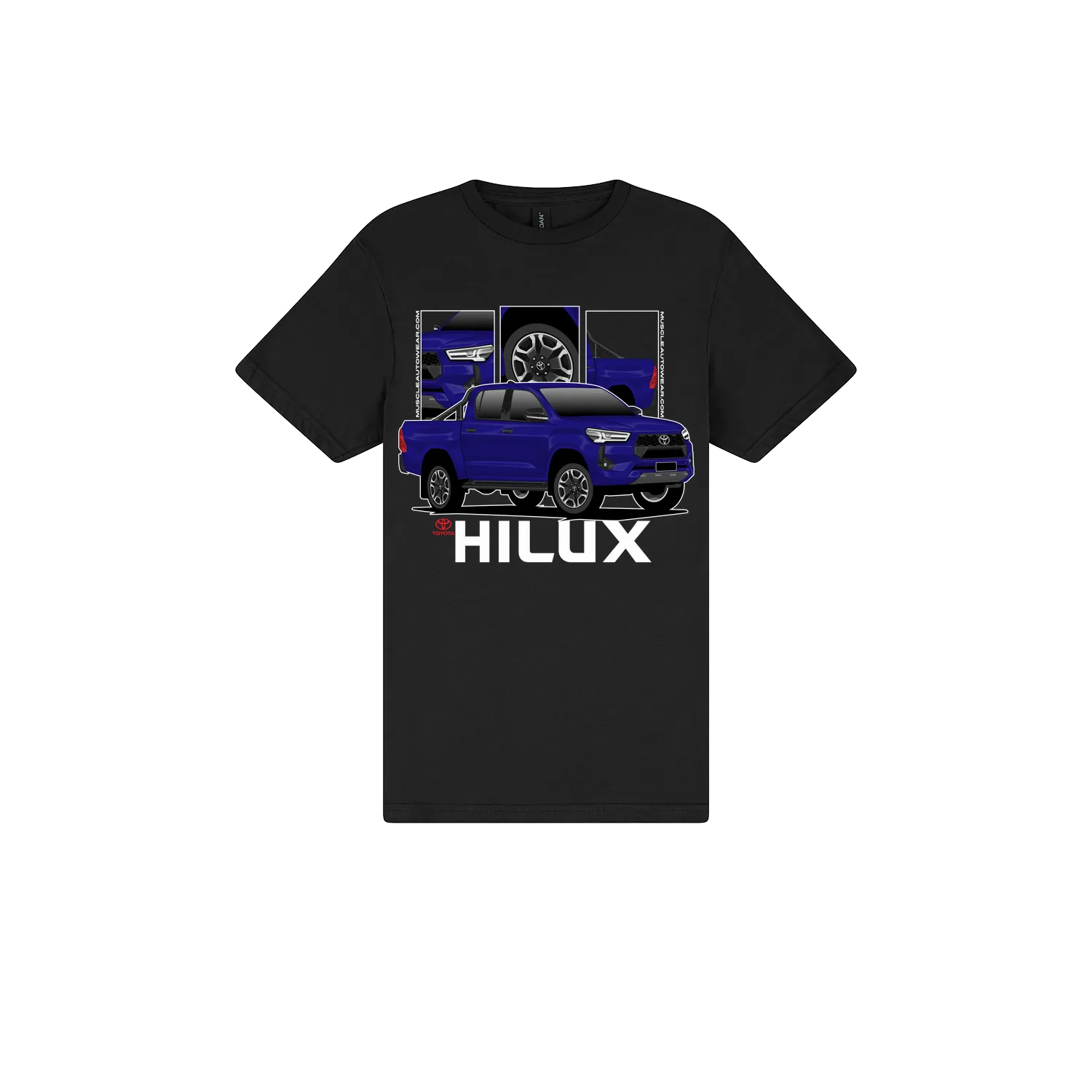 Black front flat lay