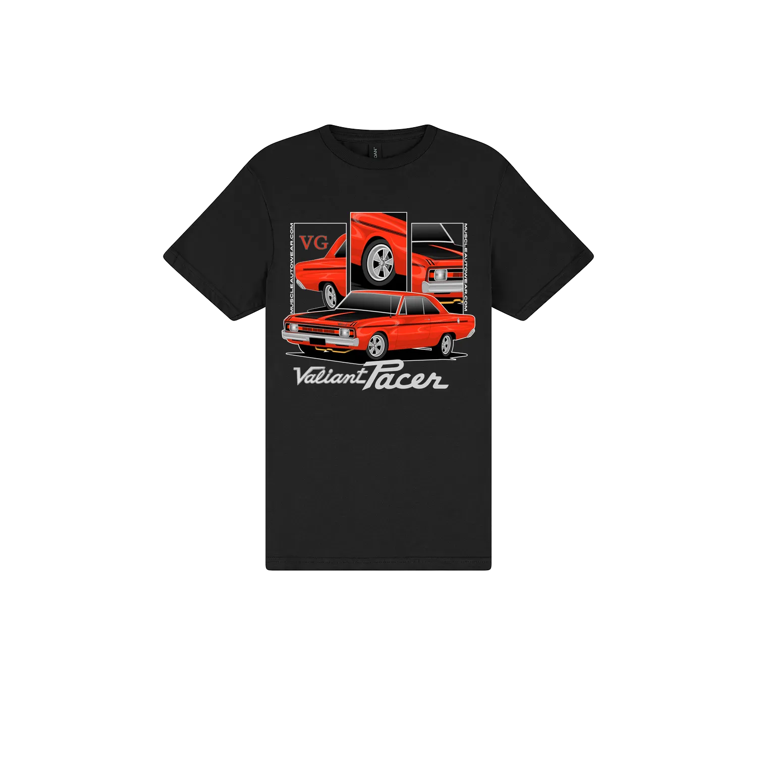 Black front flat lay