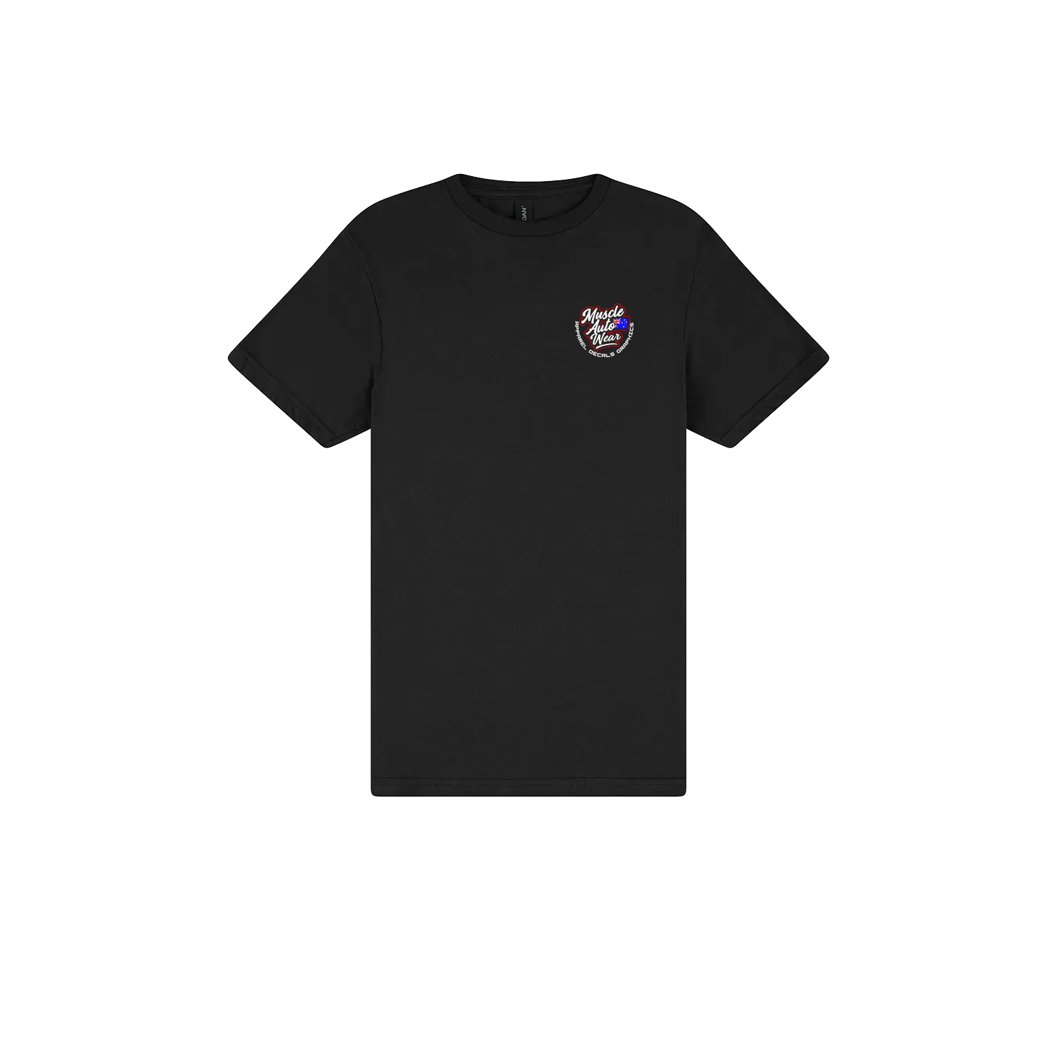 Black front flat lay