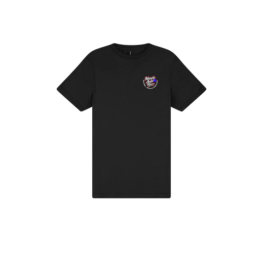 Black front flat lay