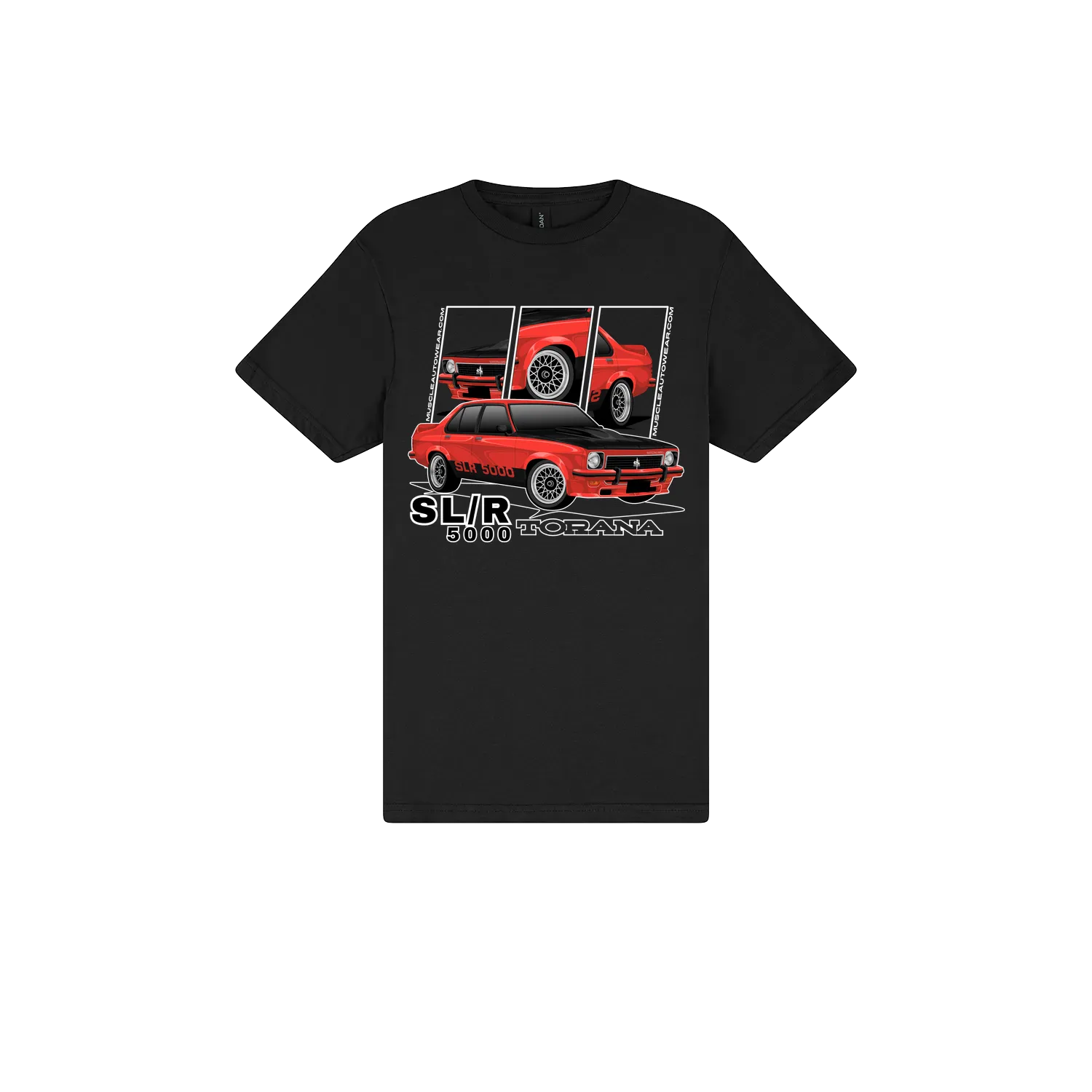 Black front flat lay