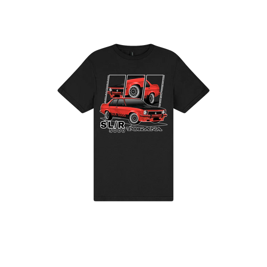 Black front flat lay