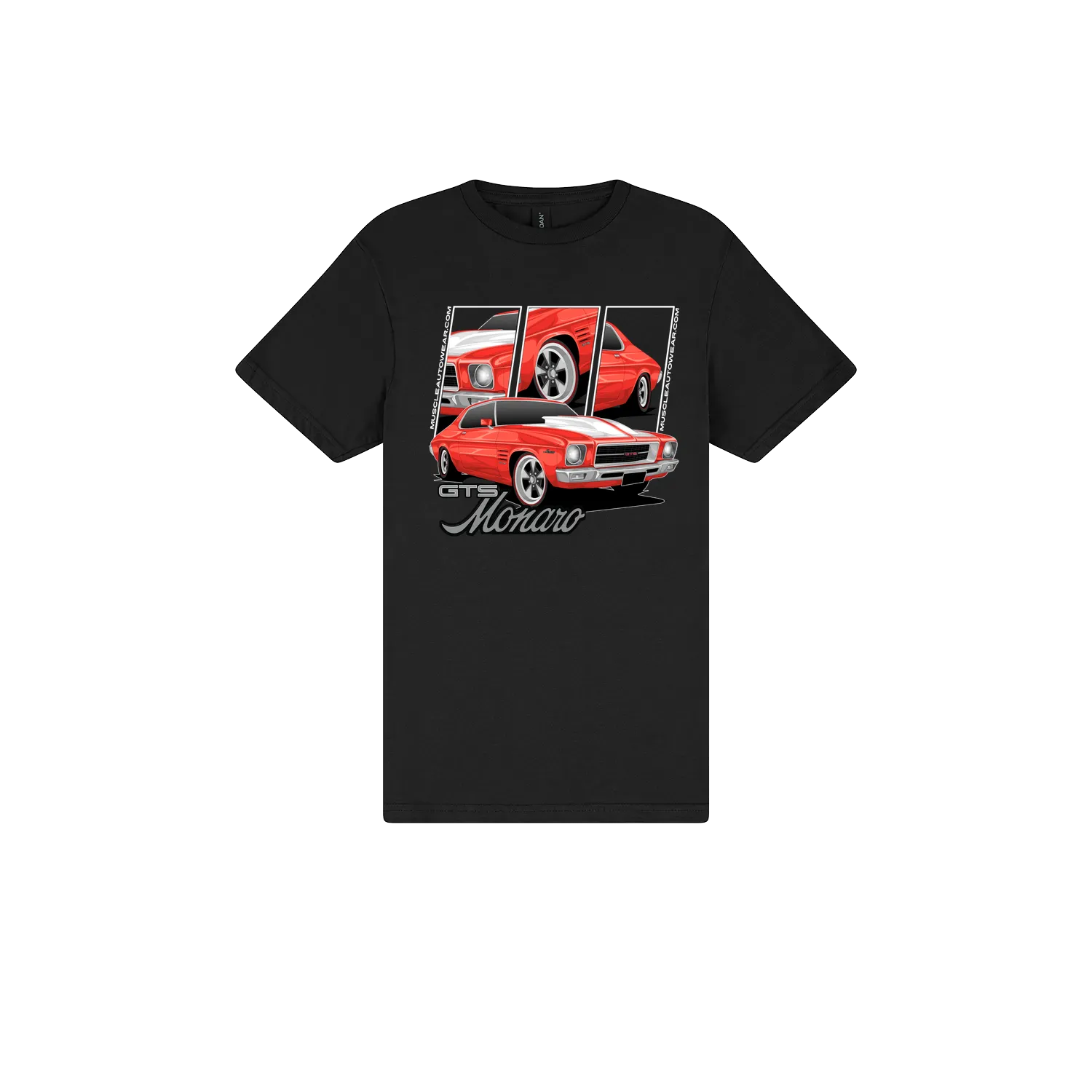 Black front flat lay