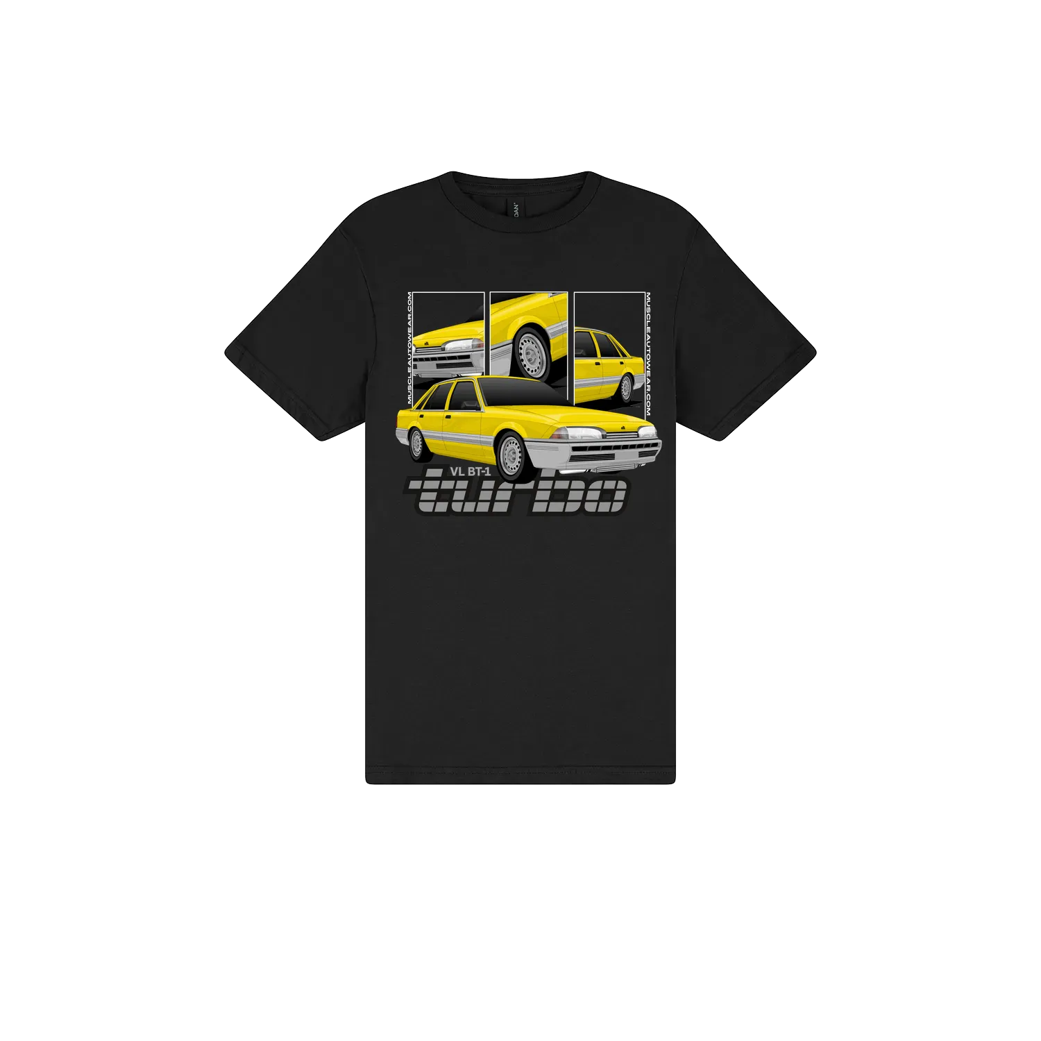 Black front flat lay