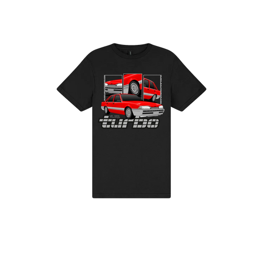 Black front flat lay