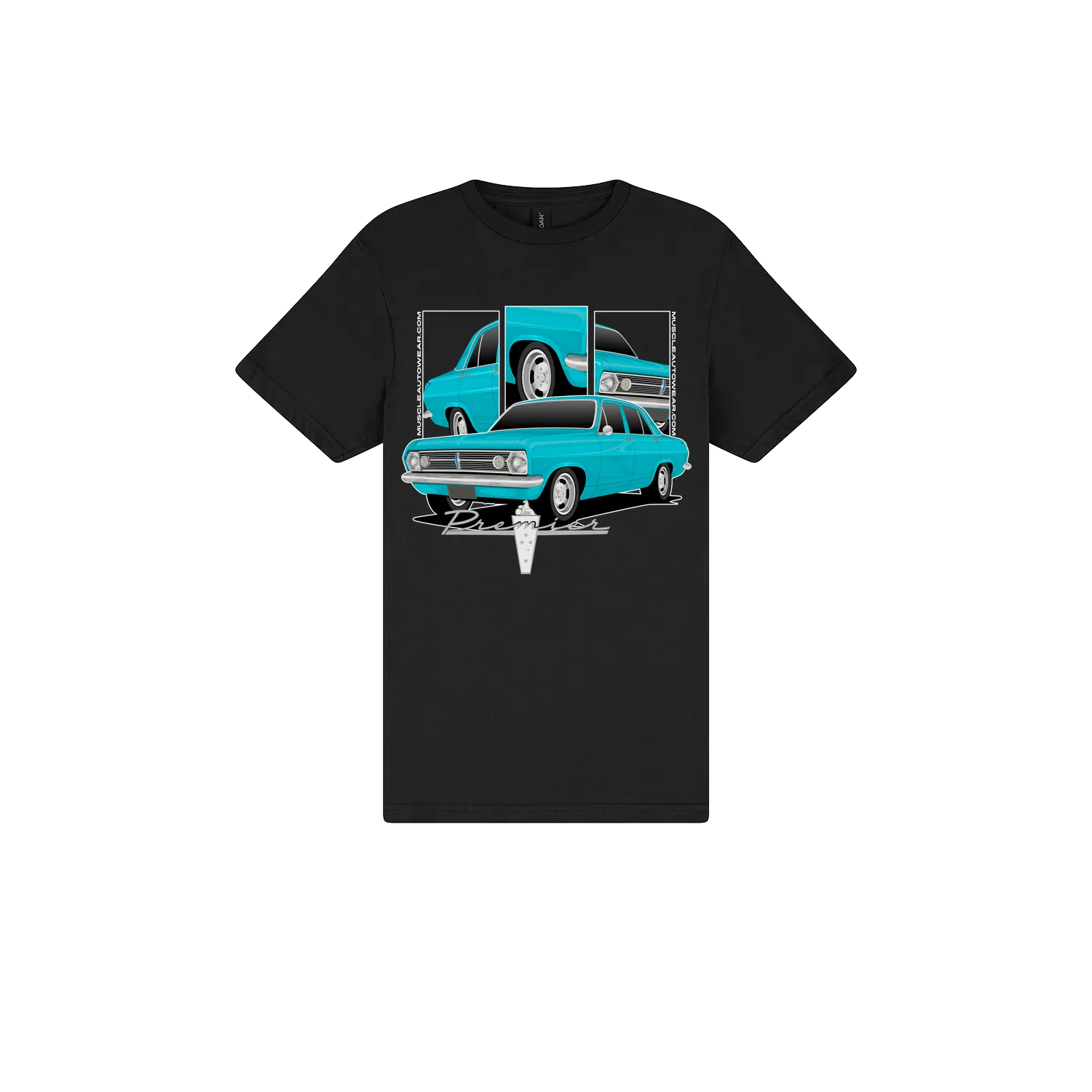 Black front flat lay