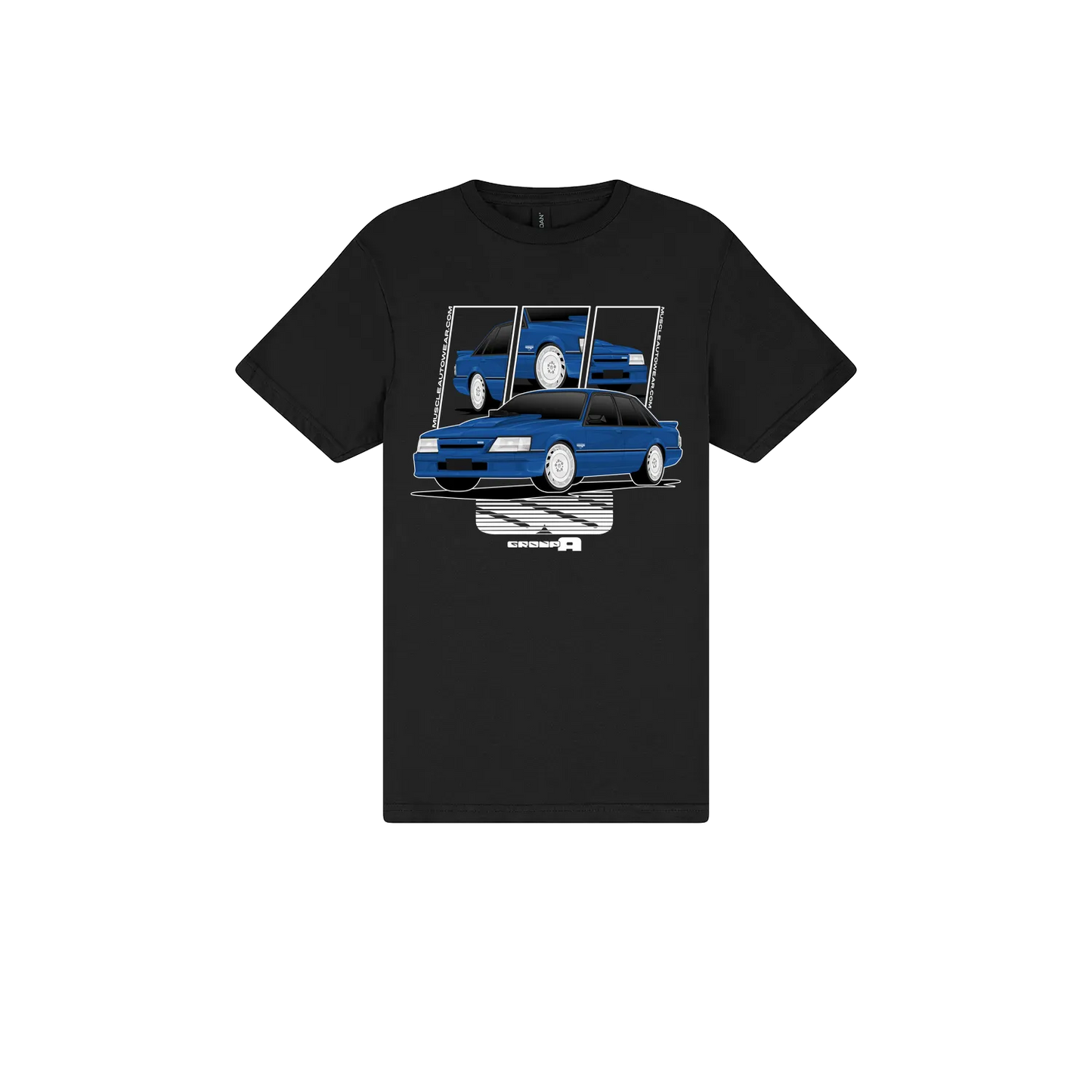 Black front flat lay