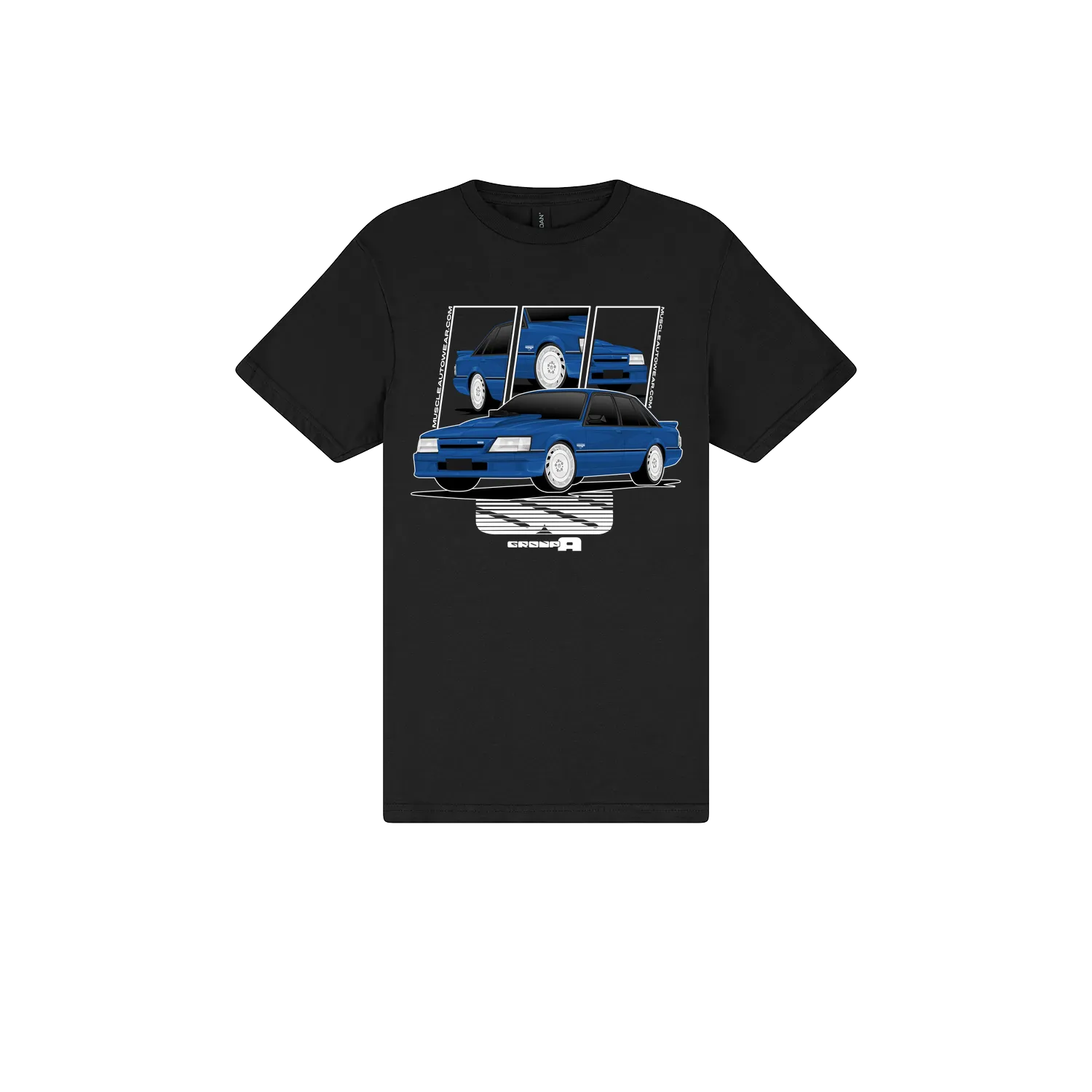 Black front flat lay