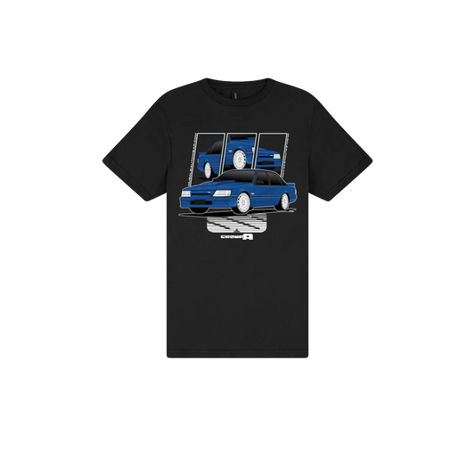 Black front flat lay