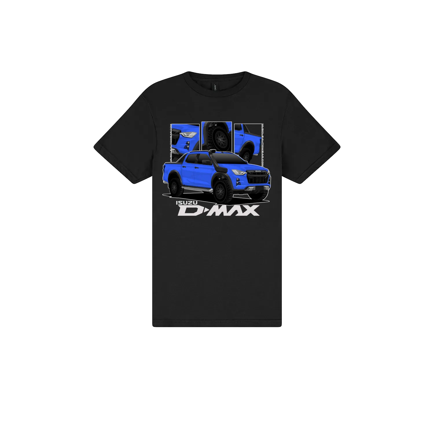 Black front flat lay