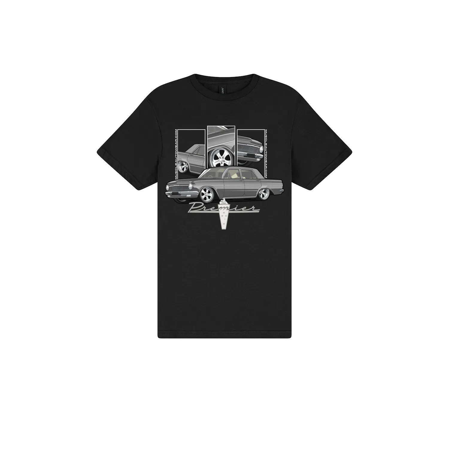 Black front flat lay