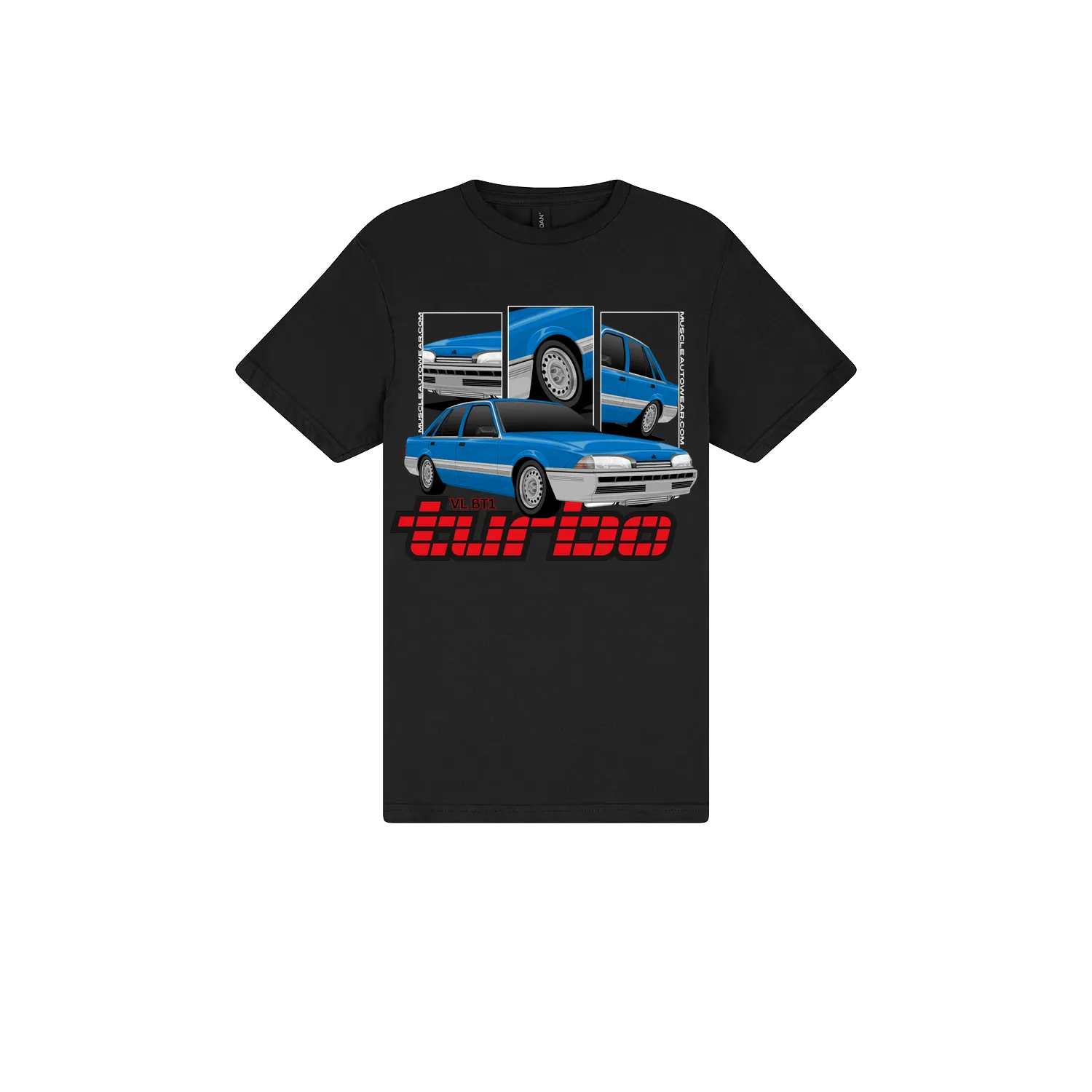 Black front flat lay