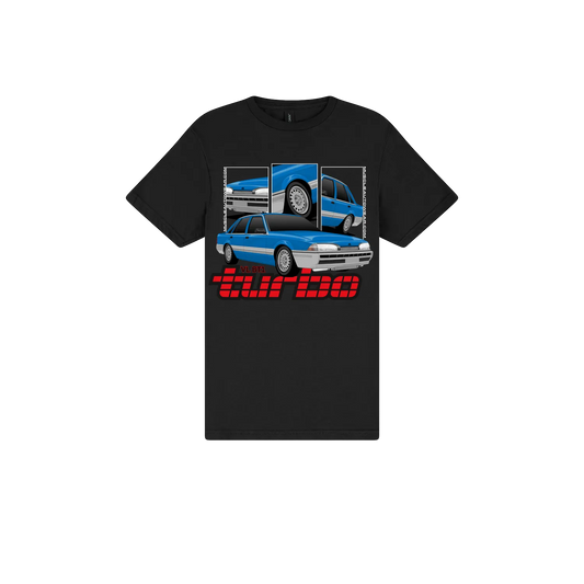 Black front flat lay