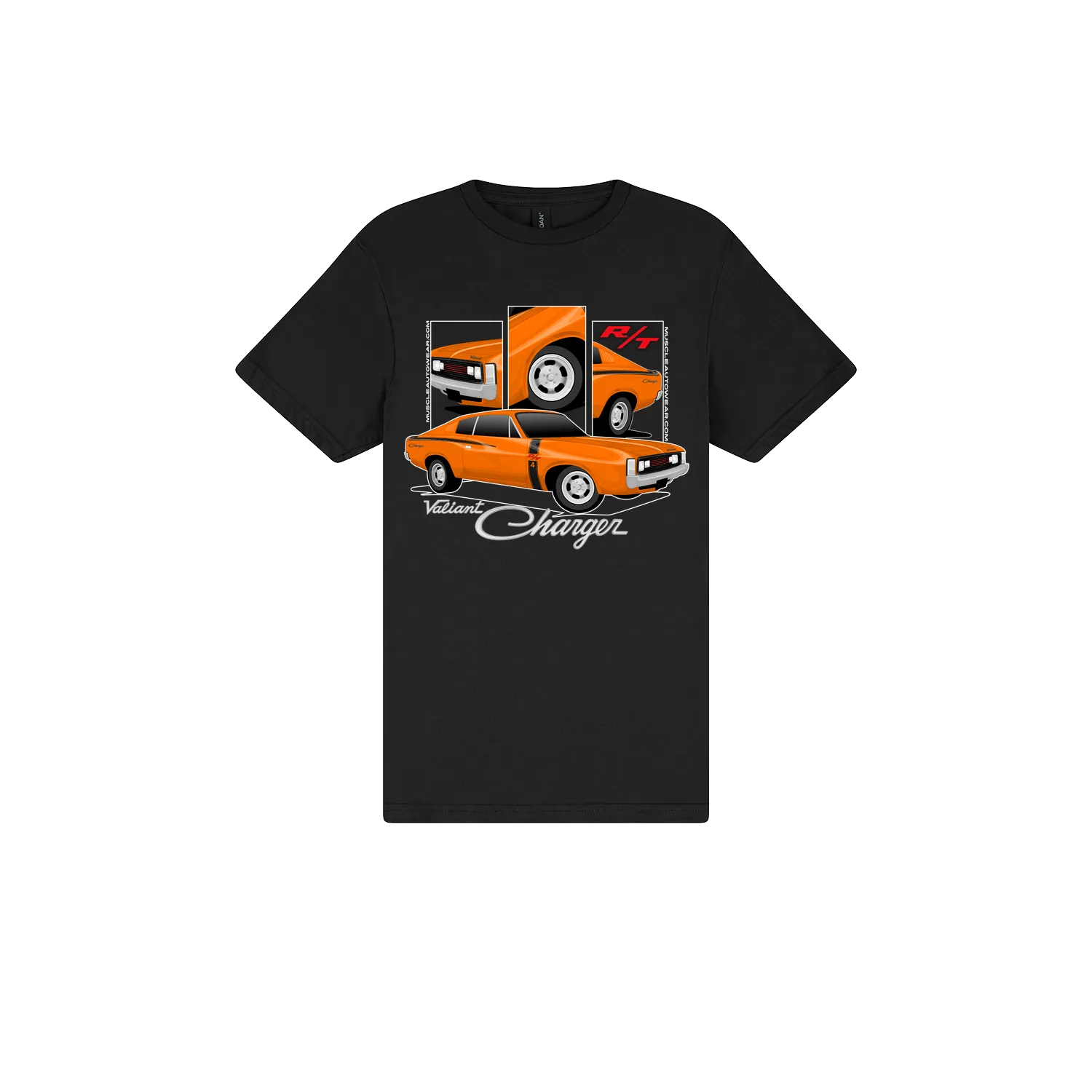 Black front flat lay