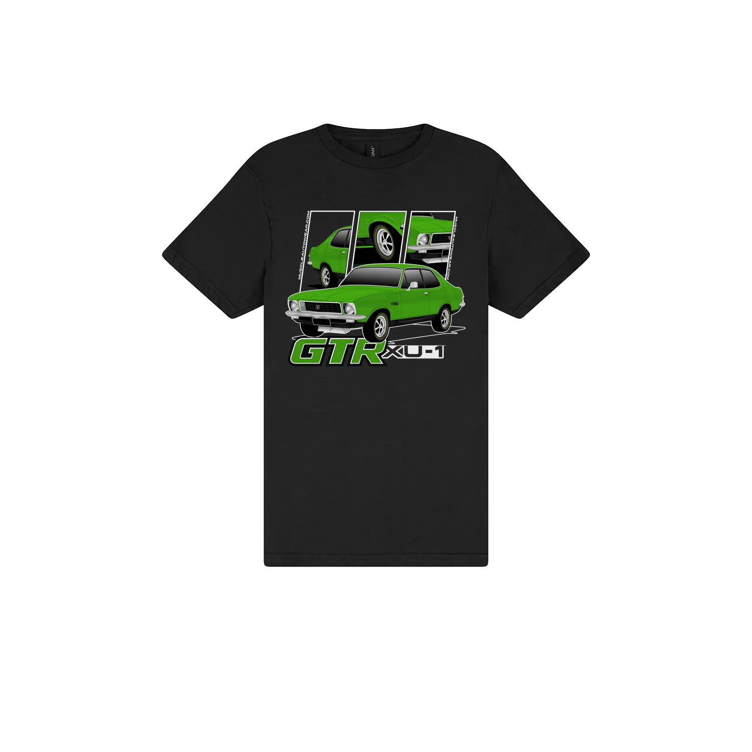 Black front flat lay