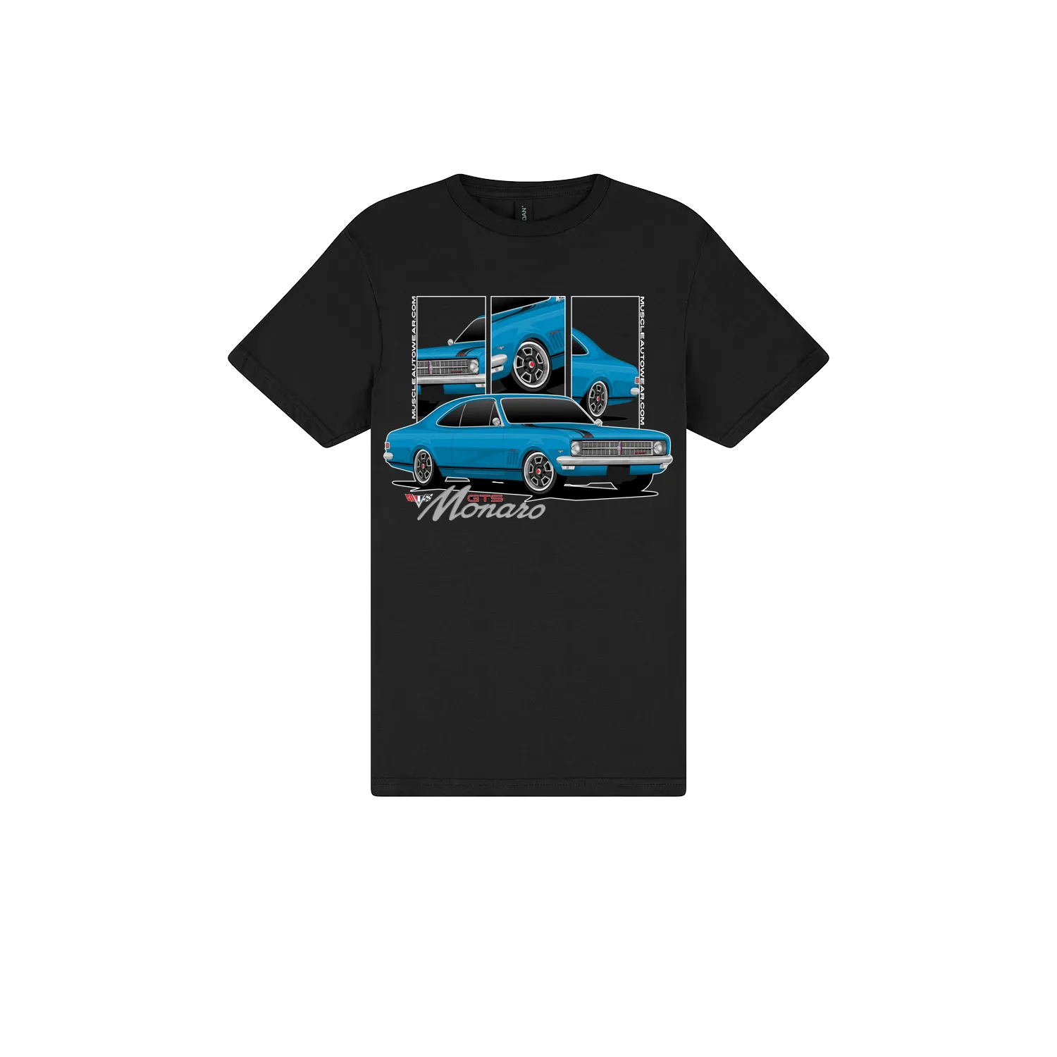 Black front flat lay