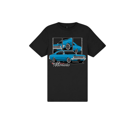 Black front flat lay