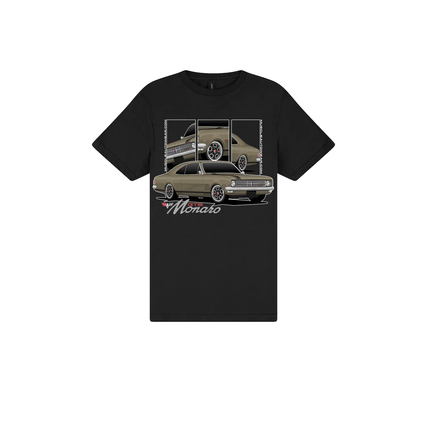 Black front flat lay