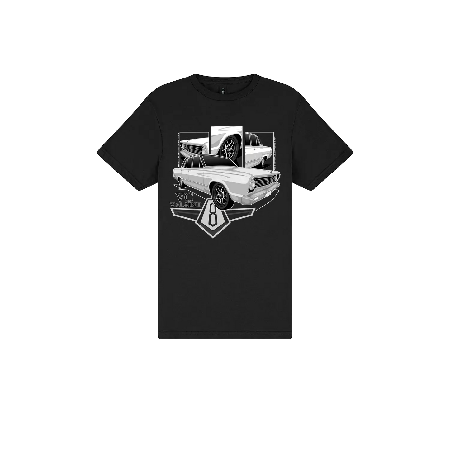 Black front flat lay