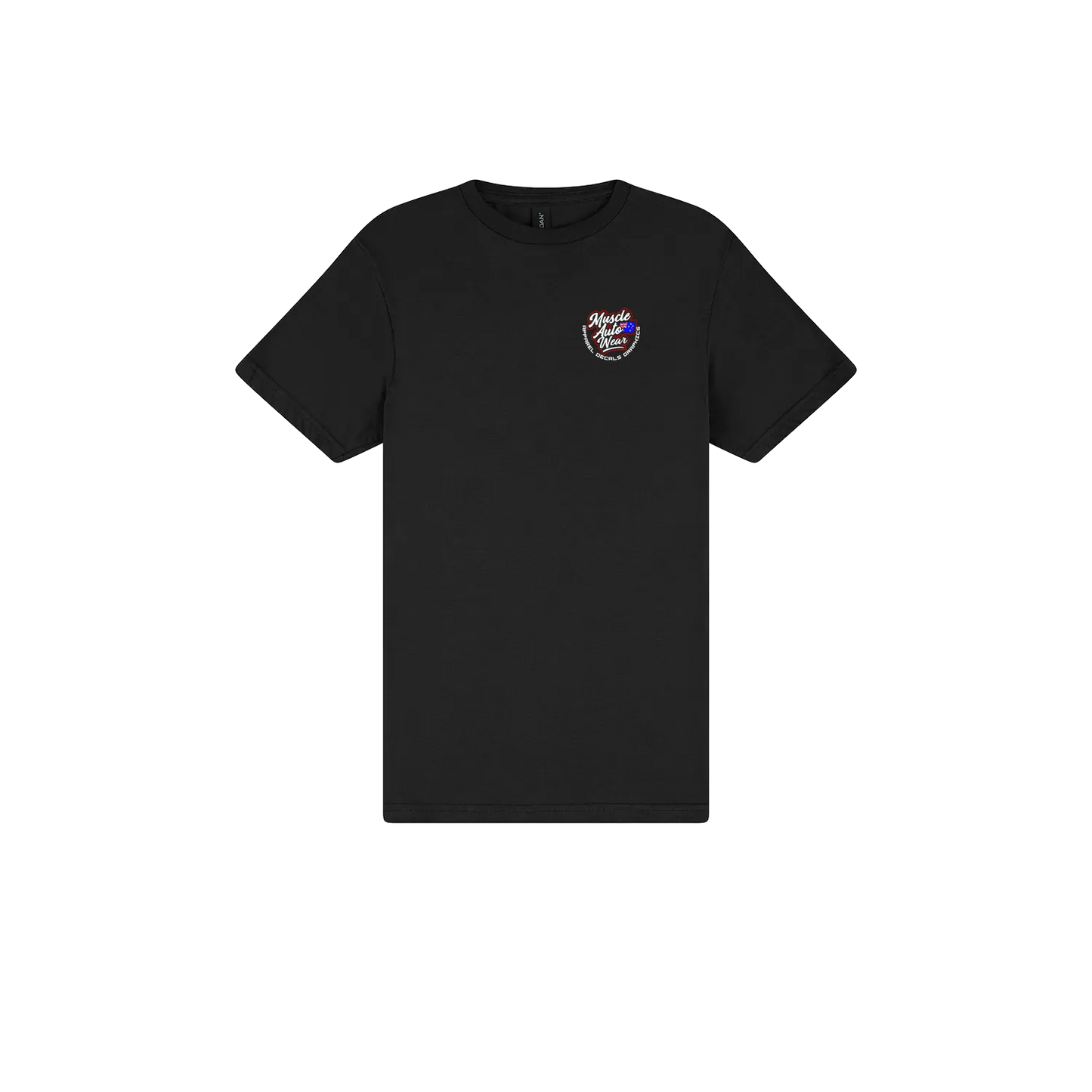 Black front flat lay