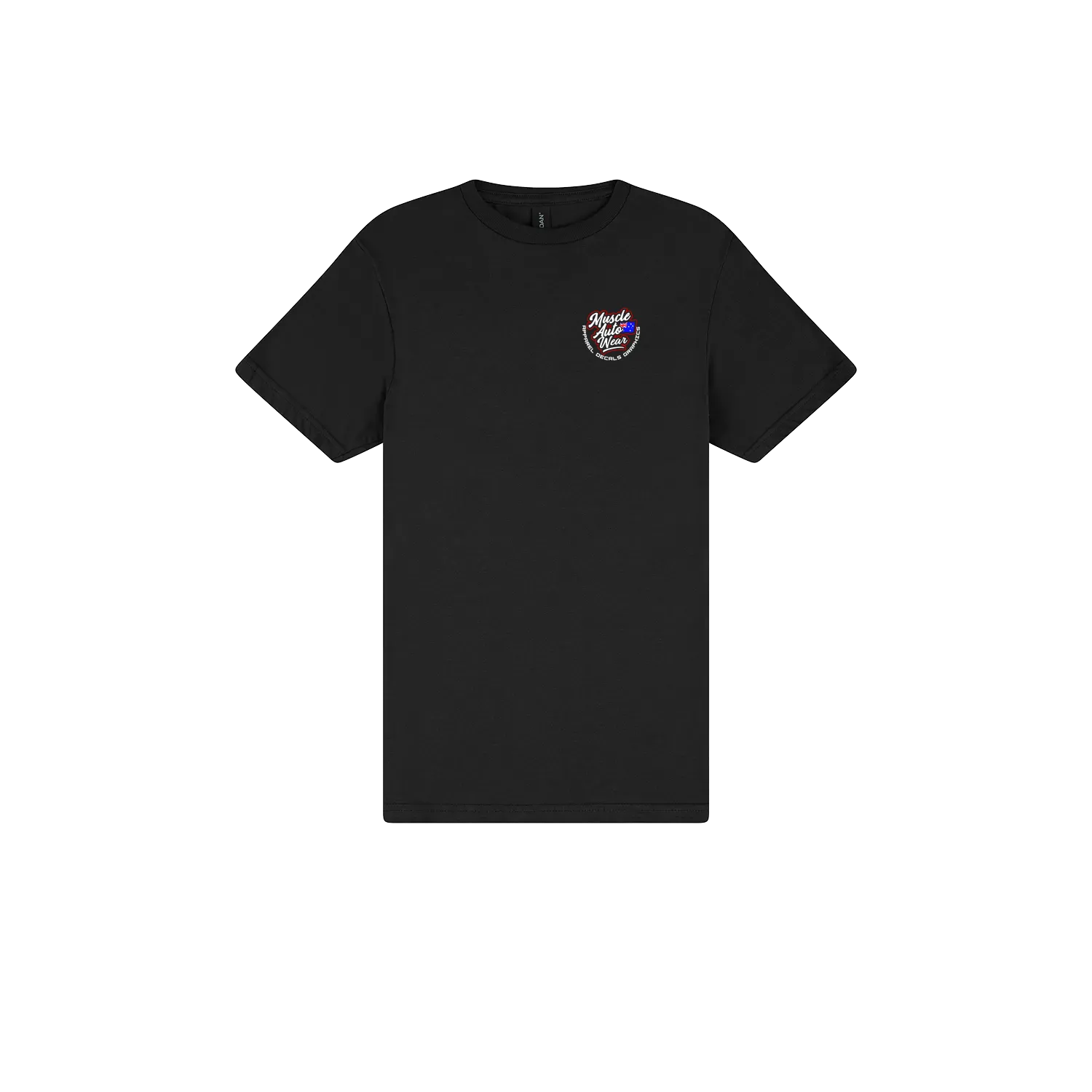 Black front flat lay