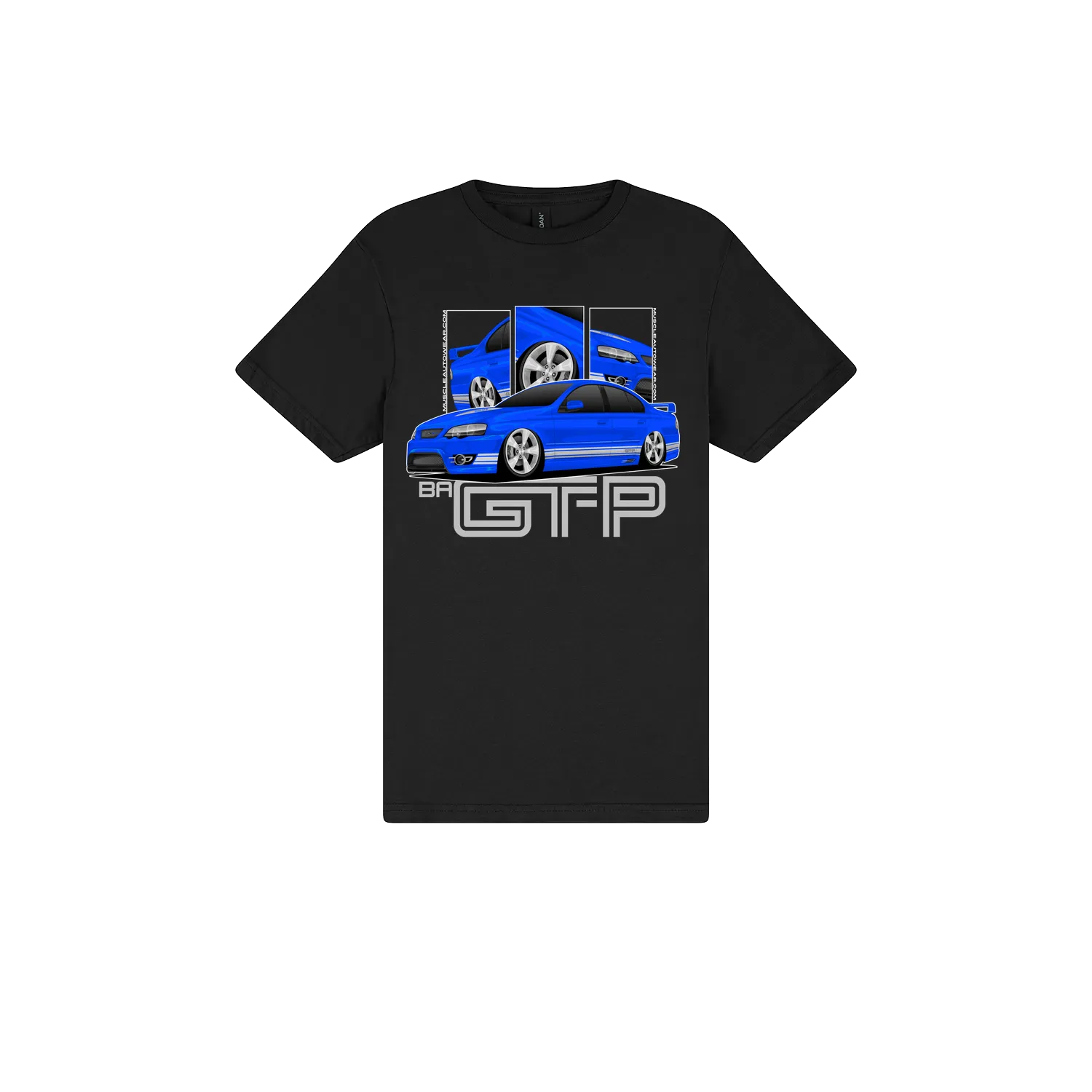 Black front flat lay