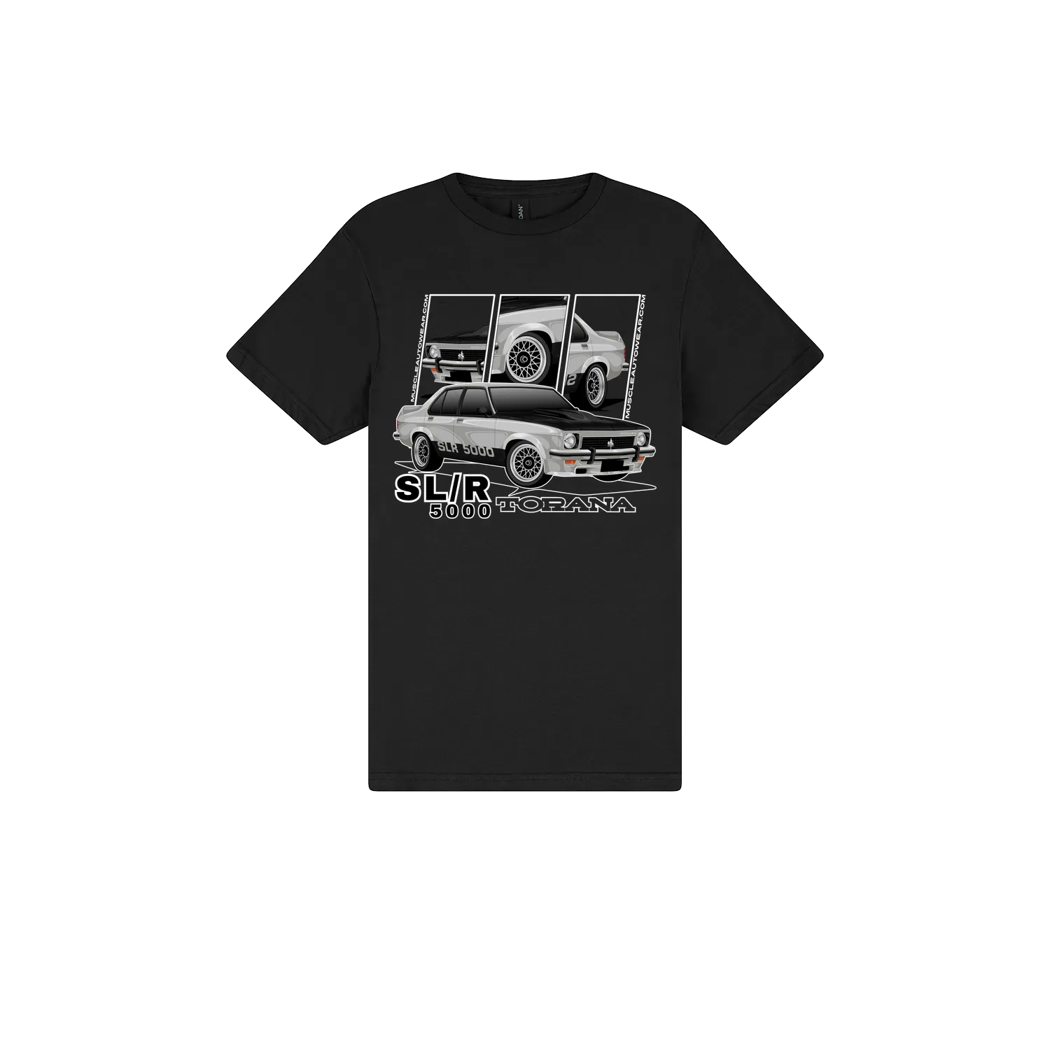 Black front flat lay