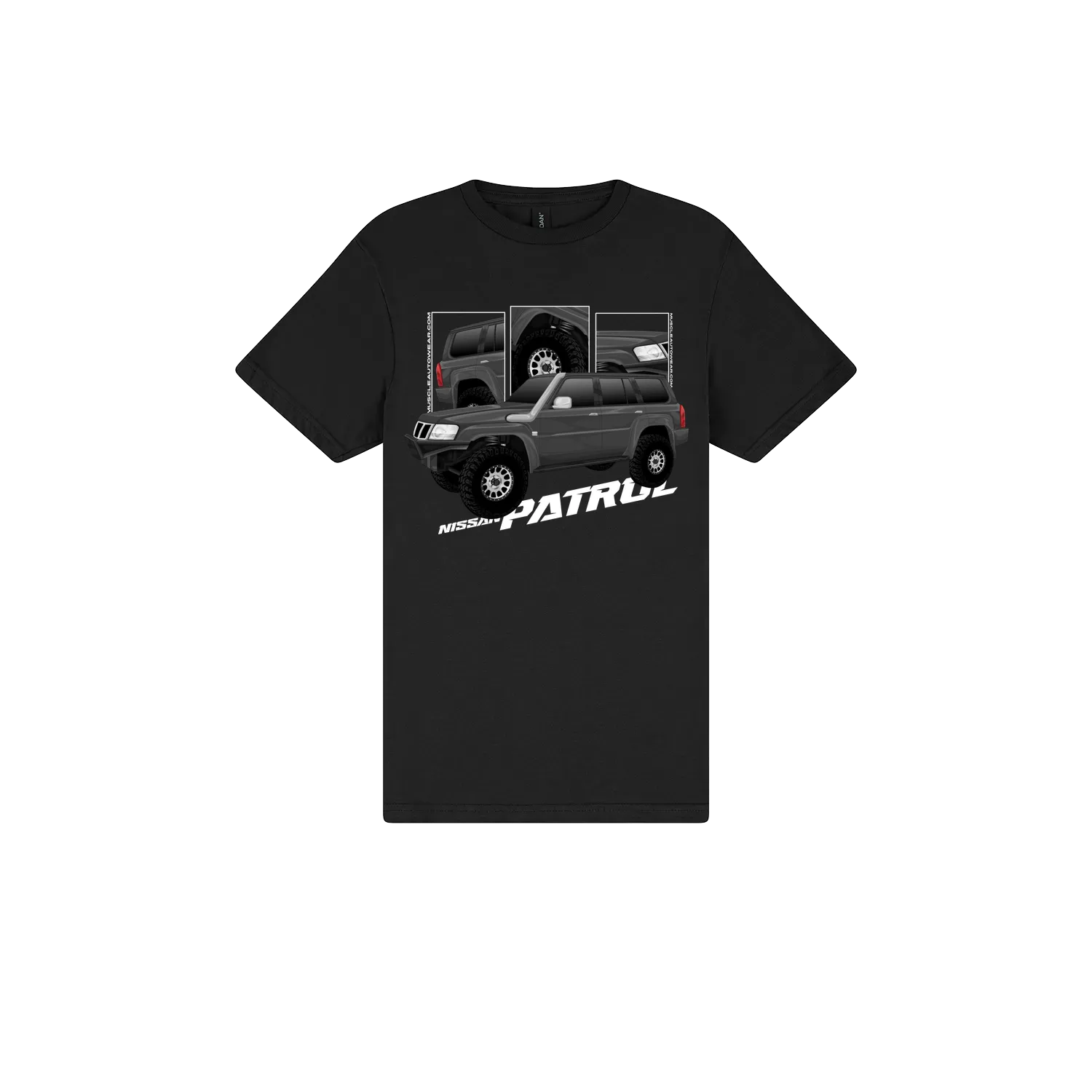 Black front flat lay