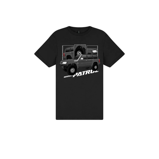 Black front flat lay