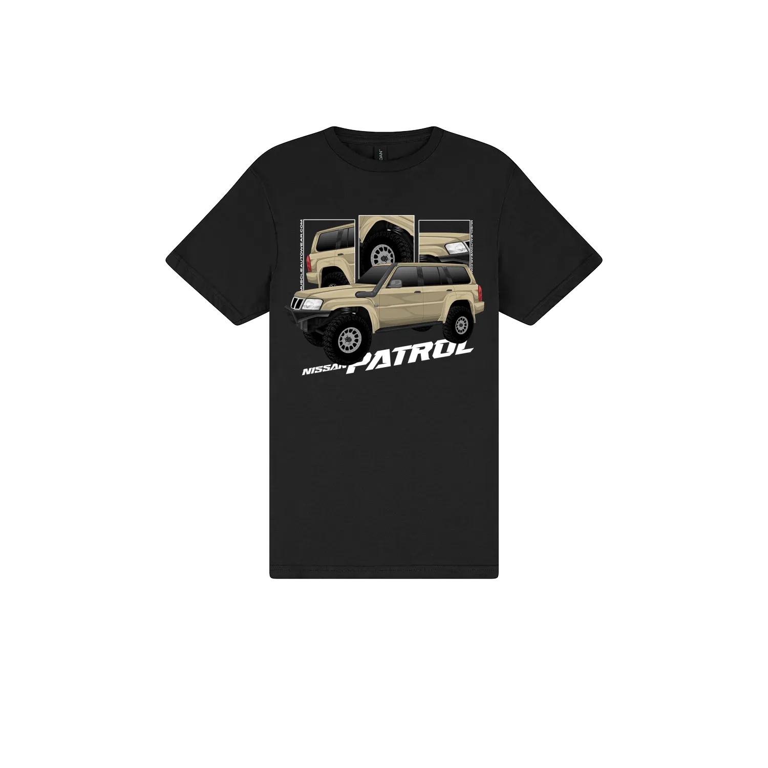 Black front flat lay