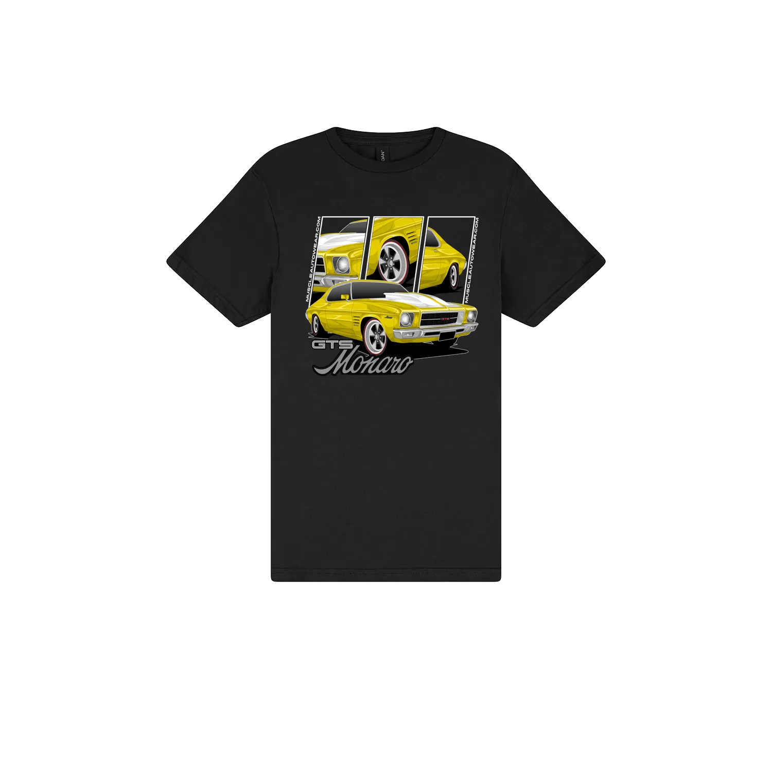 Black front flat lay