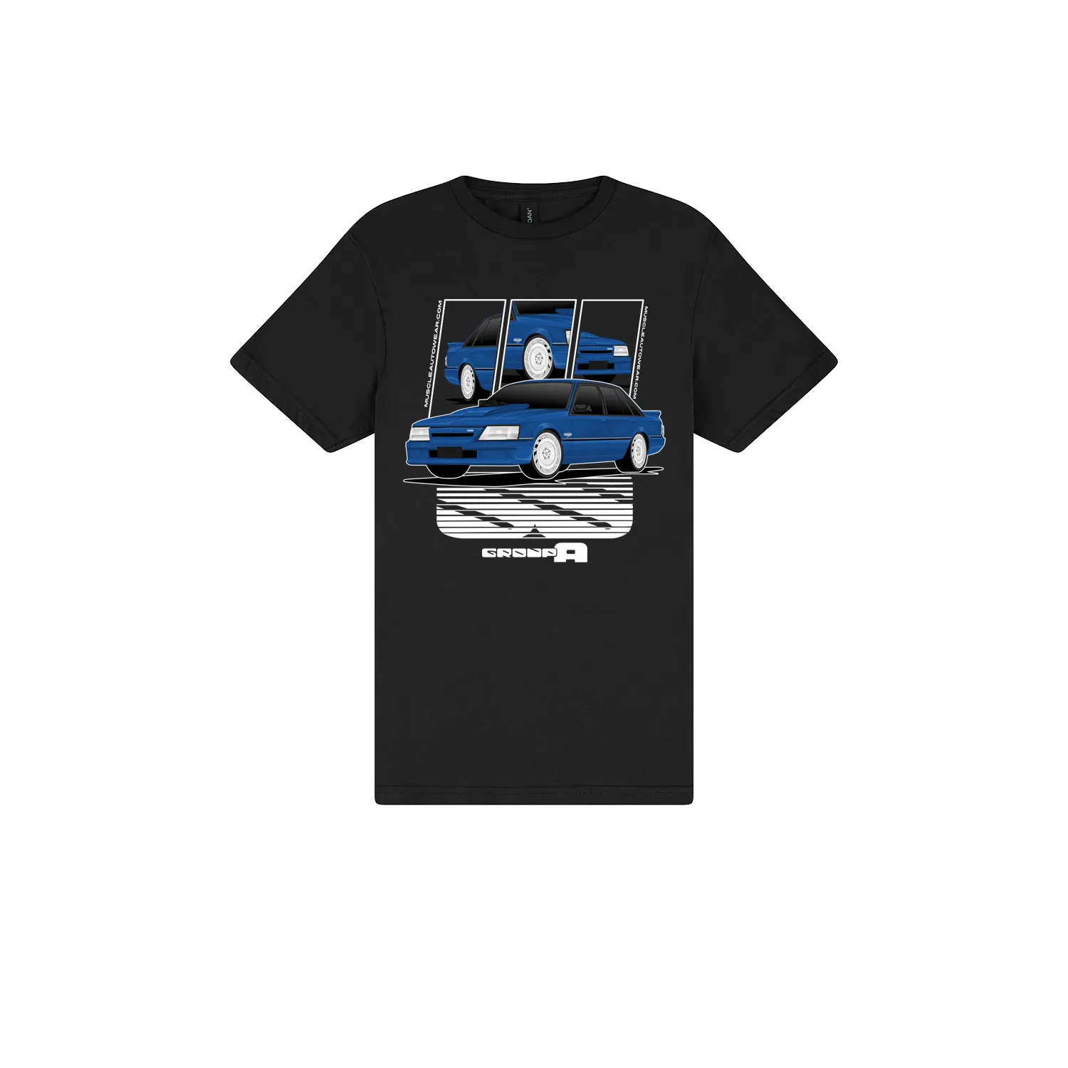 Black front flat lay