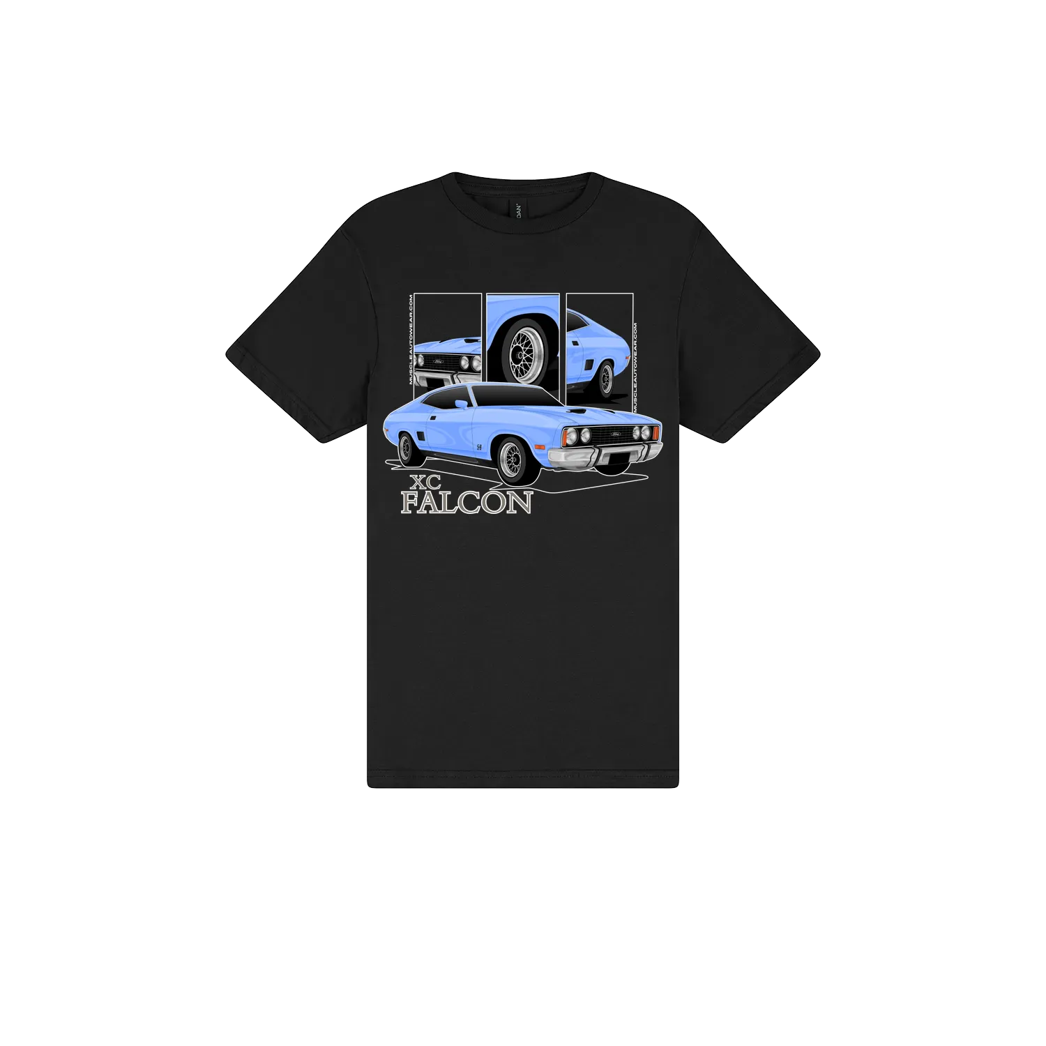 Black front flat lay